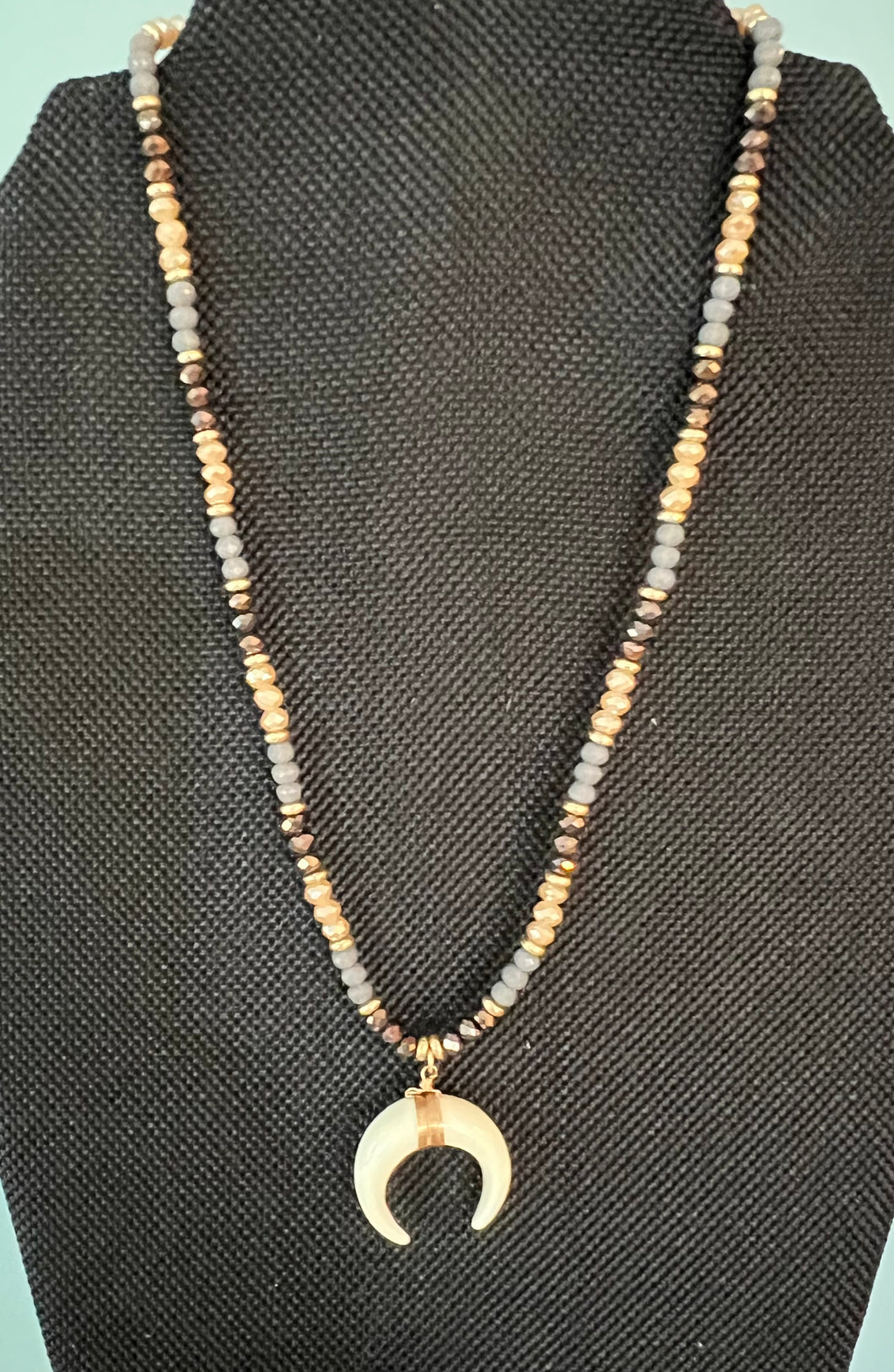 Beaded Horn Necklace