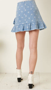 "Oh Say Can You See" Denim Skirt