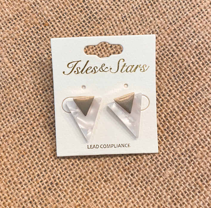 Tortoise Triangle Studs