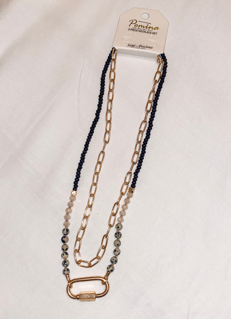 2 Piece Chain Necklace Set