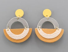 Load image into Gallery viewer, Multi-Color Leather Hoops

