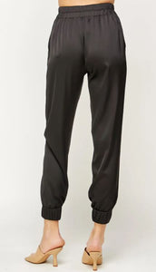 "Pay Attention" Satin Joggers